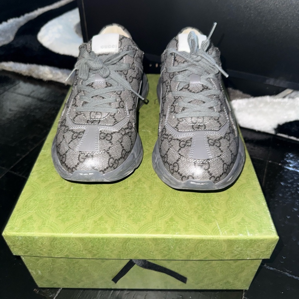 Gucci Gray Monogram Sneakers